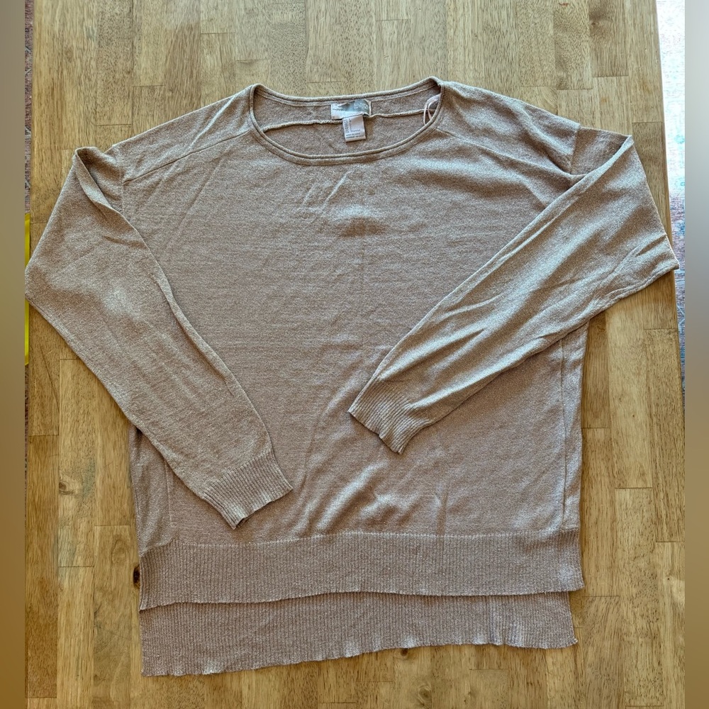 Love 21 gold metallic sweater